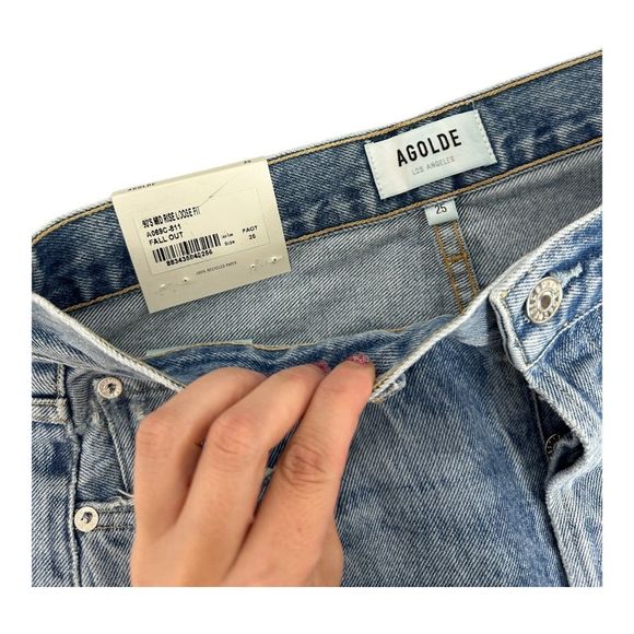 Agolde fall out 90’s button fly jeans size 25 - Picture 3 of 8